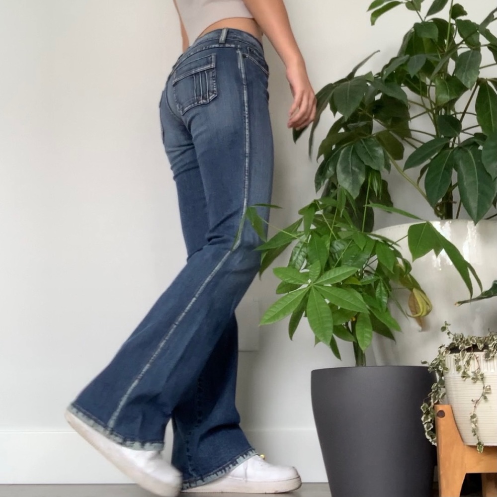 y2k vintage low rise flare jeans